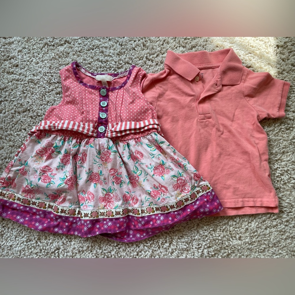 Boy Girl Twin Coral Spring Matching Outfits - Matilda Jane & Children’s Place